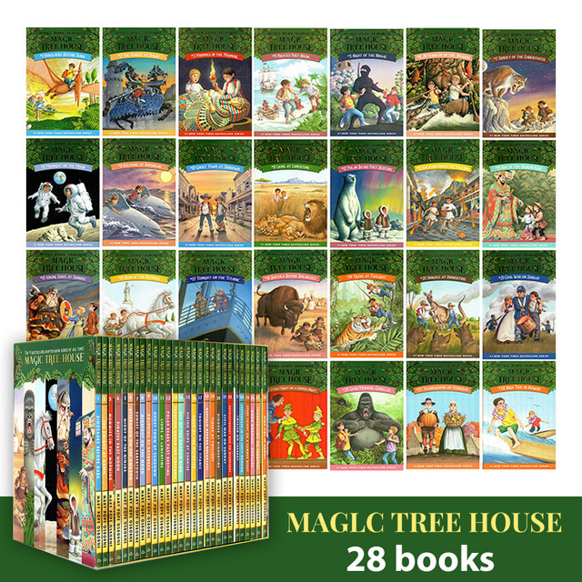 28 Books/set MAGIC TREE HOUSE English Reading Story Books Kids Children  Chapter Bridge Extracurricular Reading Book Educational - AliExpress